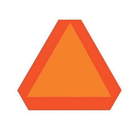 Aftermarket SMV Slow Moving Vehicle Sign on Aluminum Backing SHN20-0244